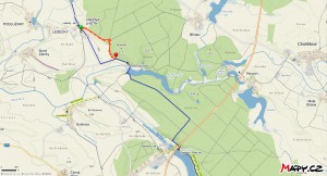 mapa vycházky 20.8.2016